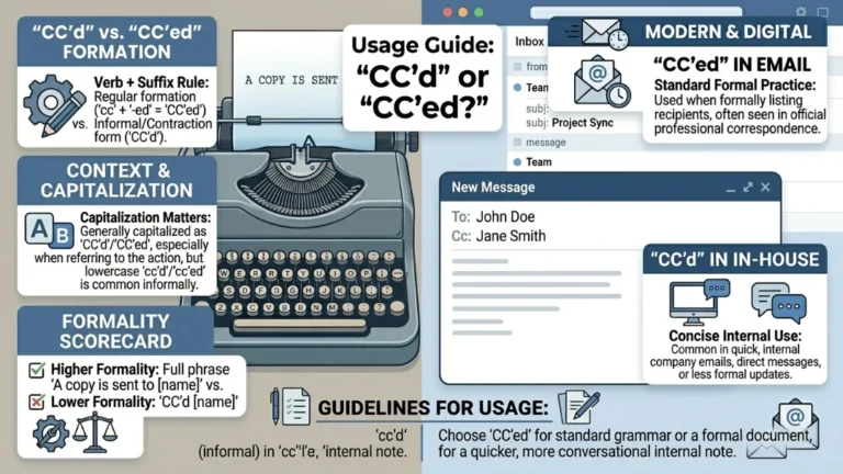 CC’d or CC’ed