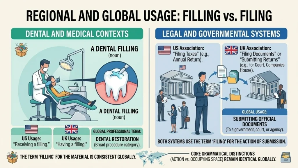 Regional and Global usage filling vs filing