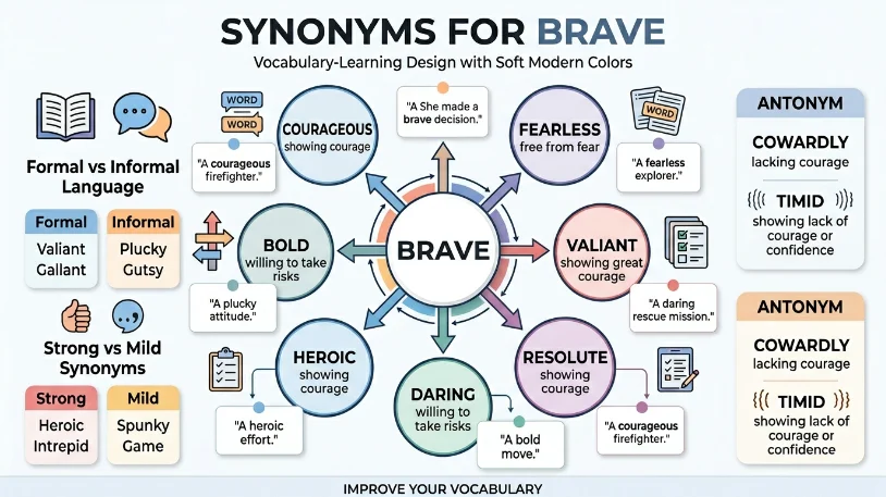 synonyms for brave