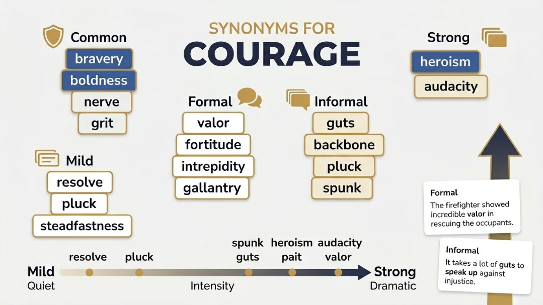 synonyms for courage