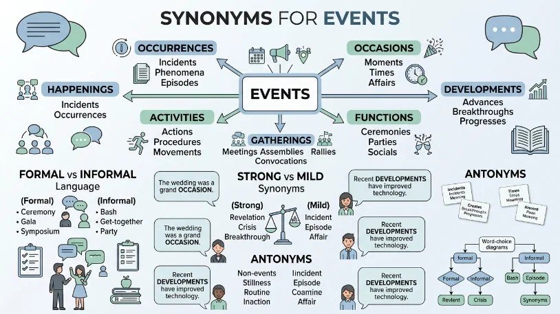 synonyms for events
