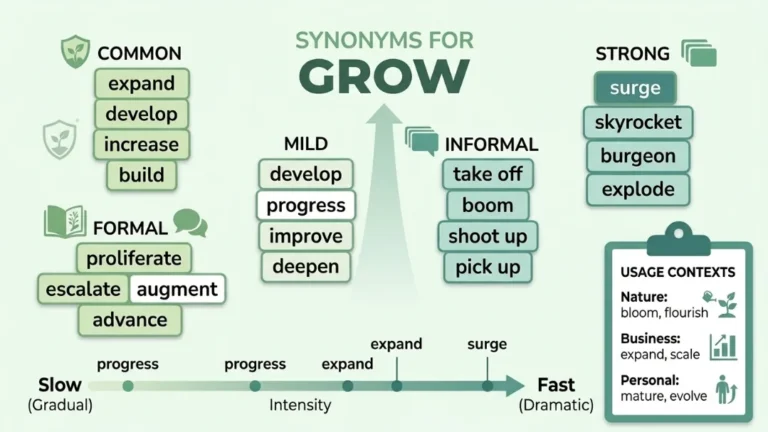 synonyms for grow