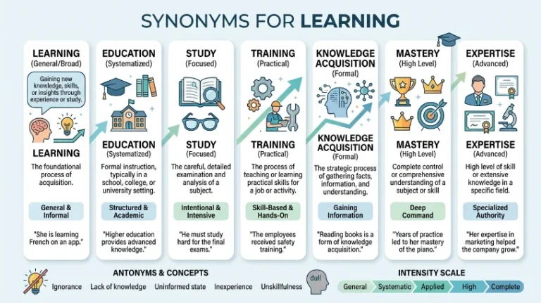 synonyms for learning