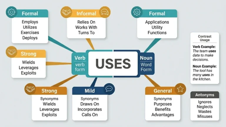 synonyms for uses