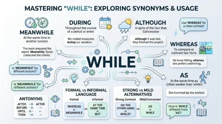 synonyms for while
