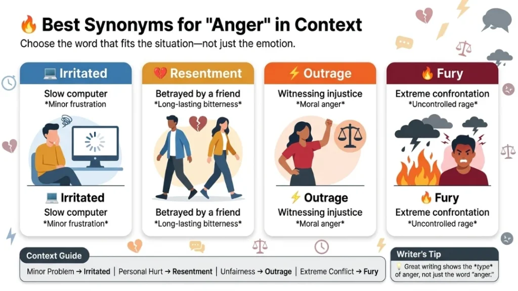 Best Synonyms for Anger