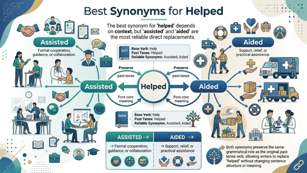 Best Synonyms for Helped