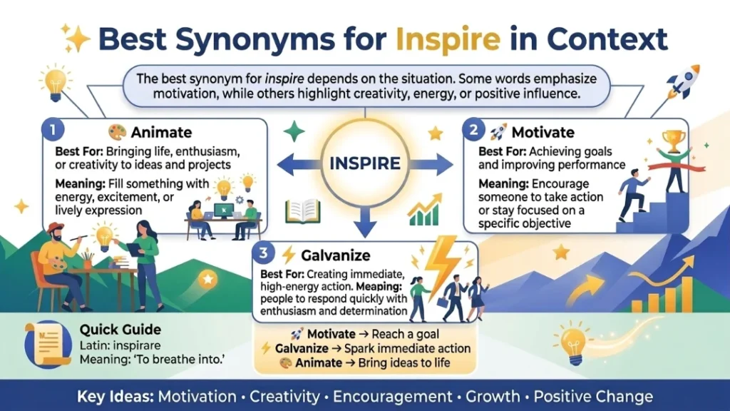 Best Synonyms for Inspire