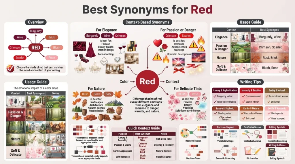 Best Synonyms for red