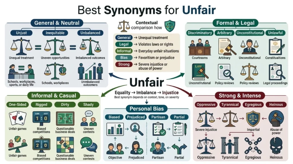 Best Synonyms for Unfair