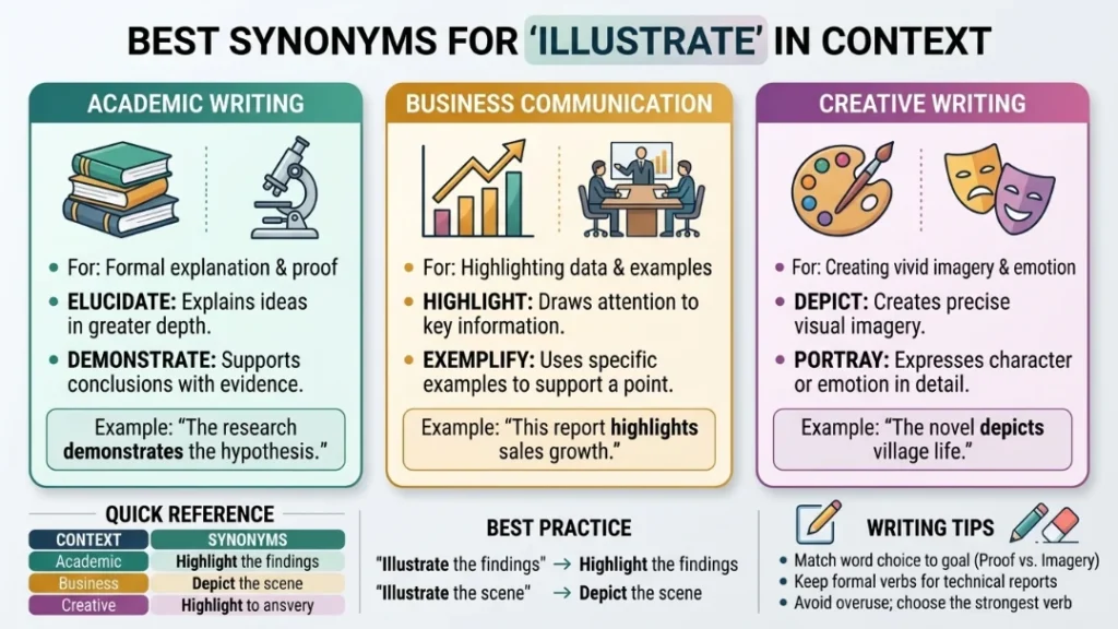 Best Synonyms for illustrate