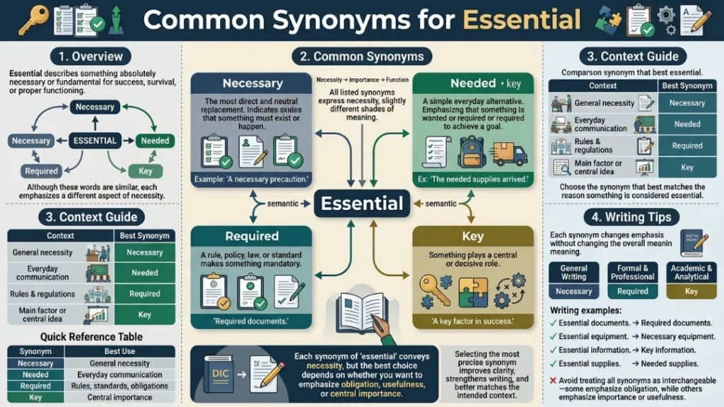 Common Synonyms for Essential