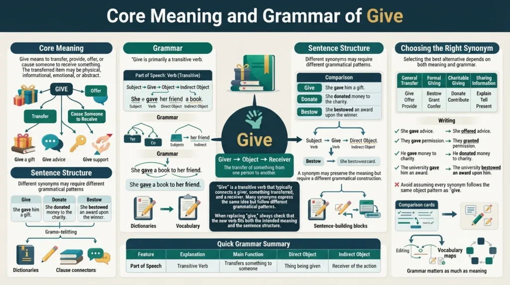 Core Meaning and Grammar of give