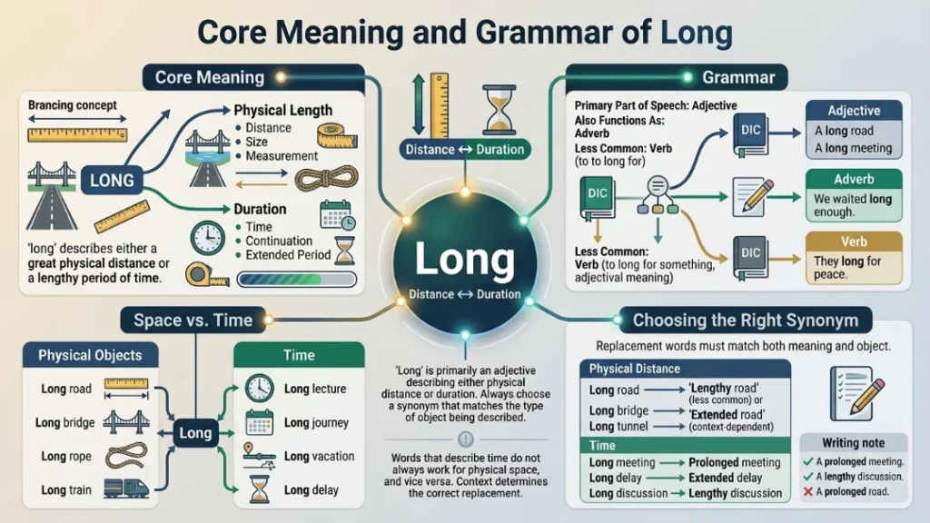 Core Meaning and Grammar of Long