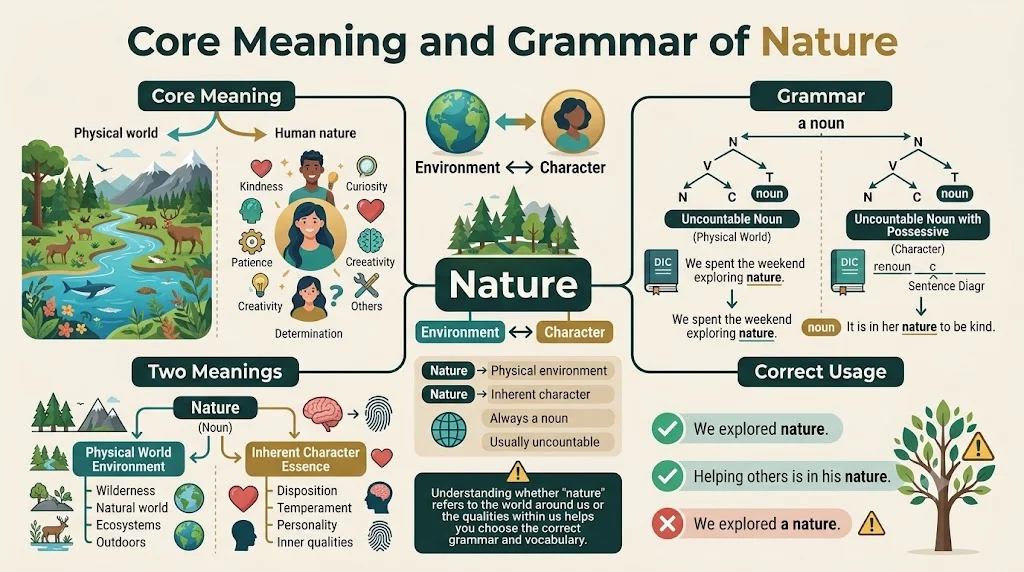 Core Meaning and Grammar of Nature