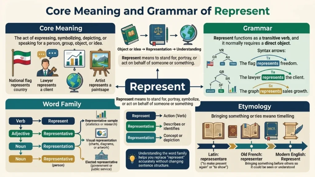 Core Meaning and Grammar of Represent