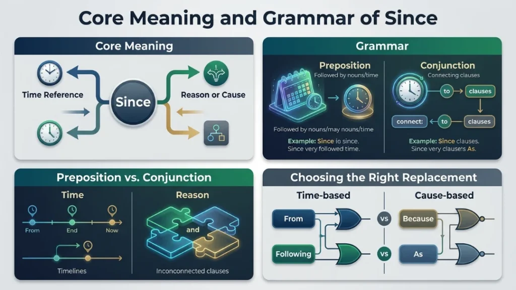 Core Meaning and Grammar of since