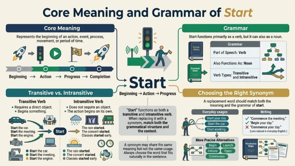 Core Meaning and Grammar of Start