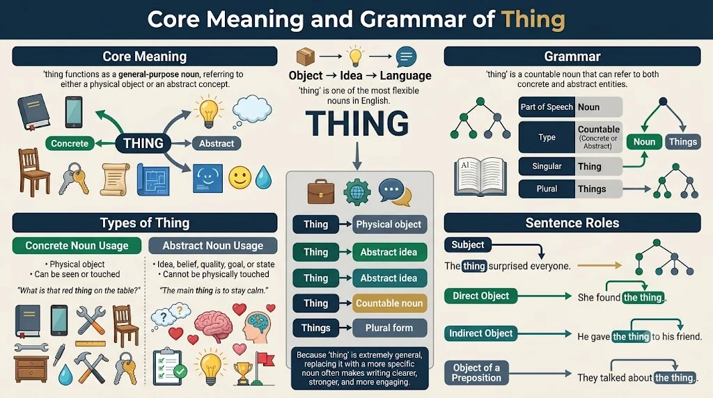 Core Meaning and Grammar of Thing