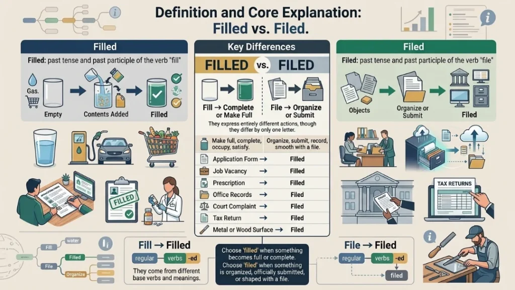 Definition and Core Explanation of filled vs filed