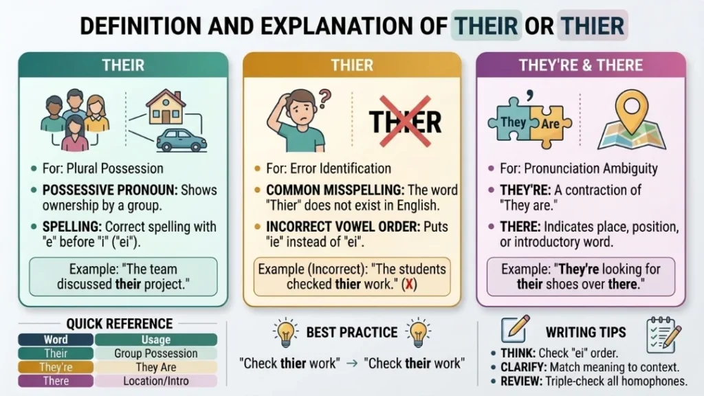 Definition and Explanation of their or thier