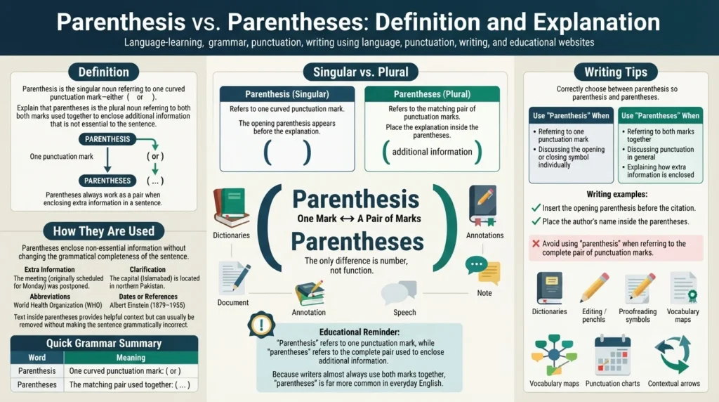 Parentheses or Parenthesis definition and explanation