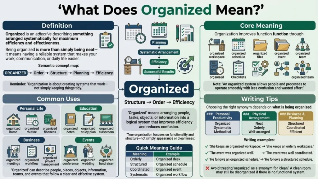 What Does Organized Mean
