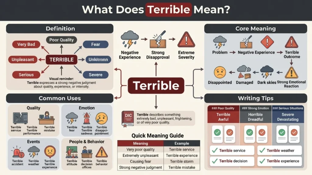 What Does Terrible Mean