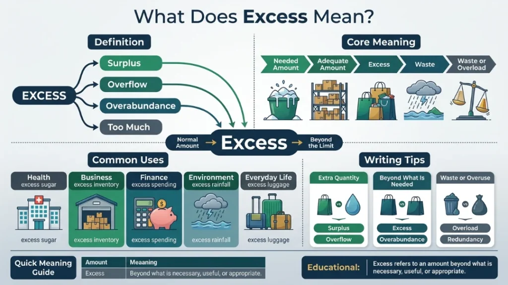 What Does excess Mean