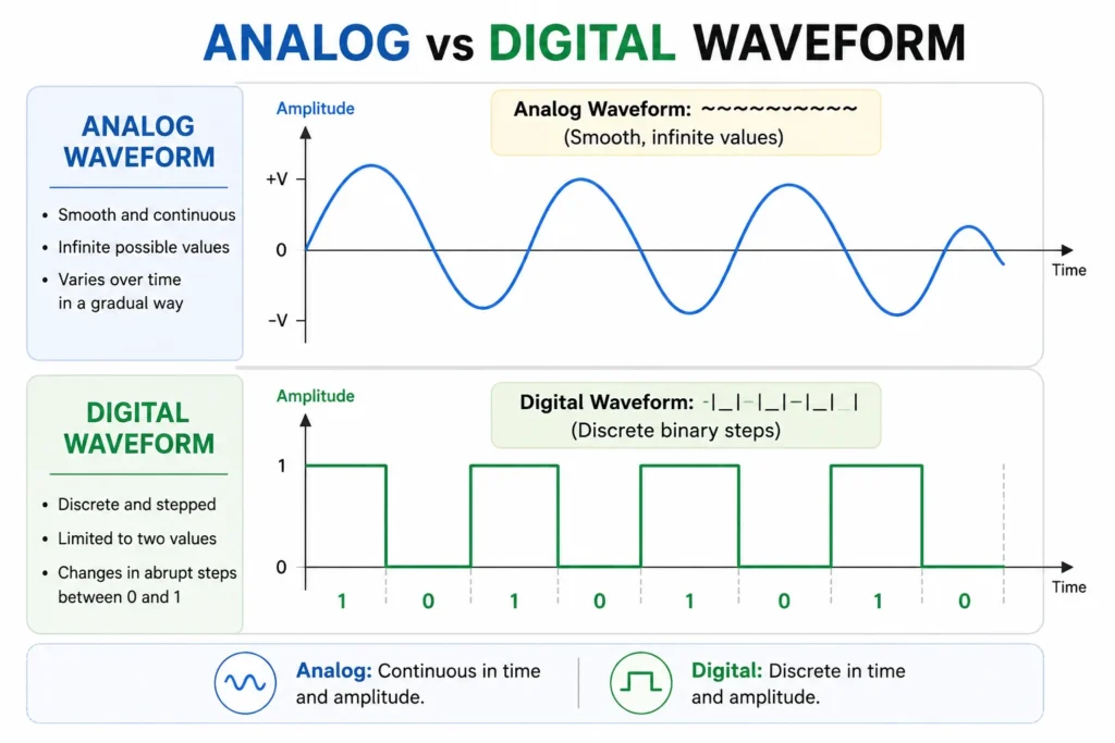 analog vs digital waveform