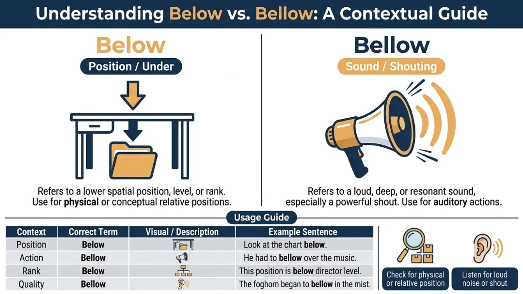 below or bellow