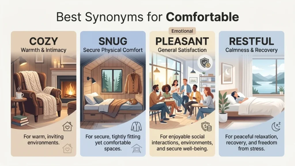 Best Synonyms for Comfortable