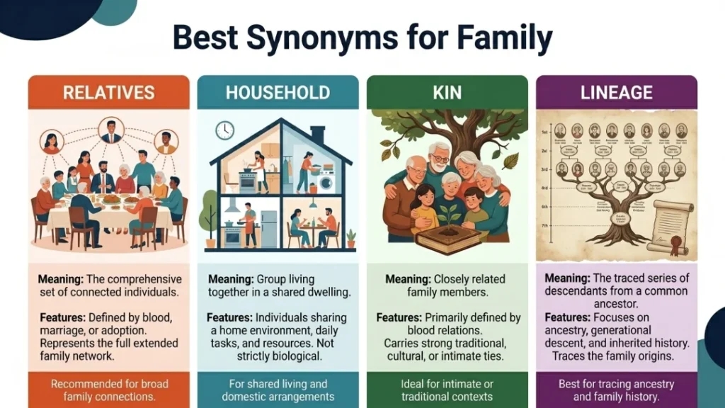 best synonyms for family