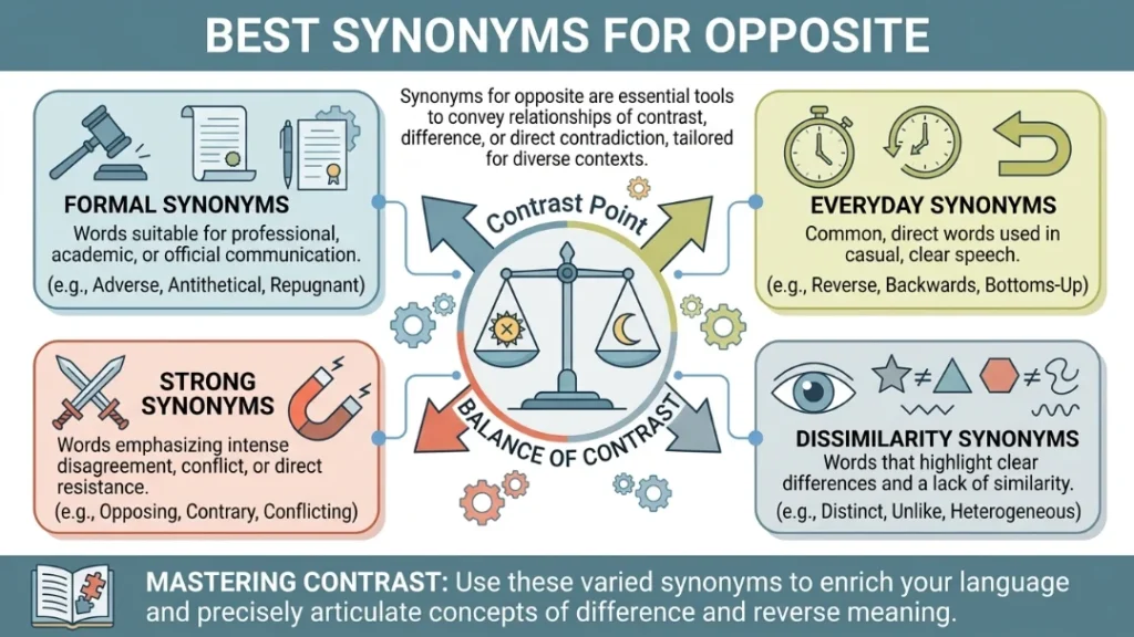Best Synonyms for Opposite
