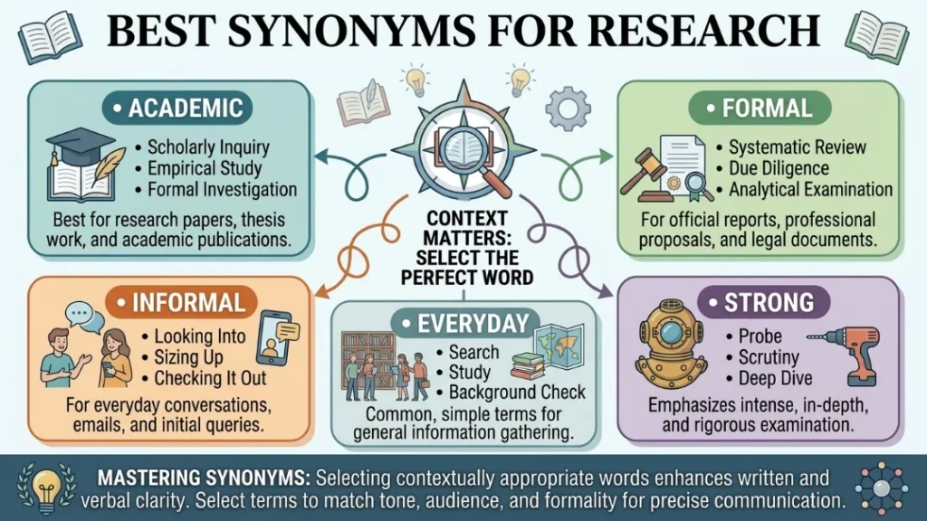 Best Synonyms for research
