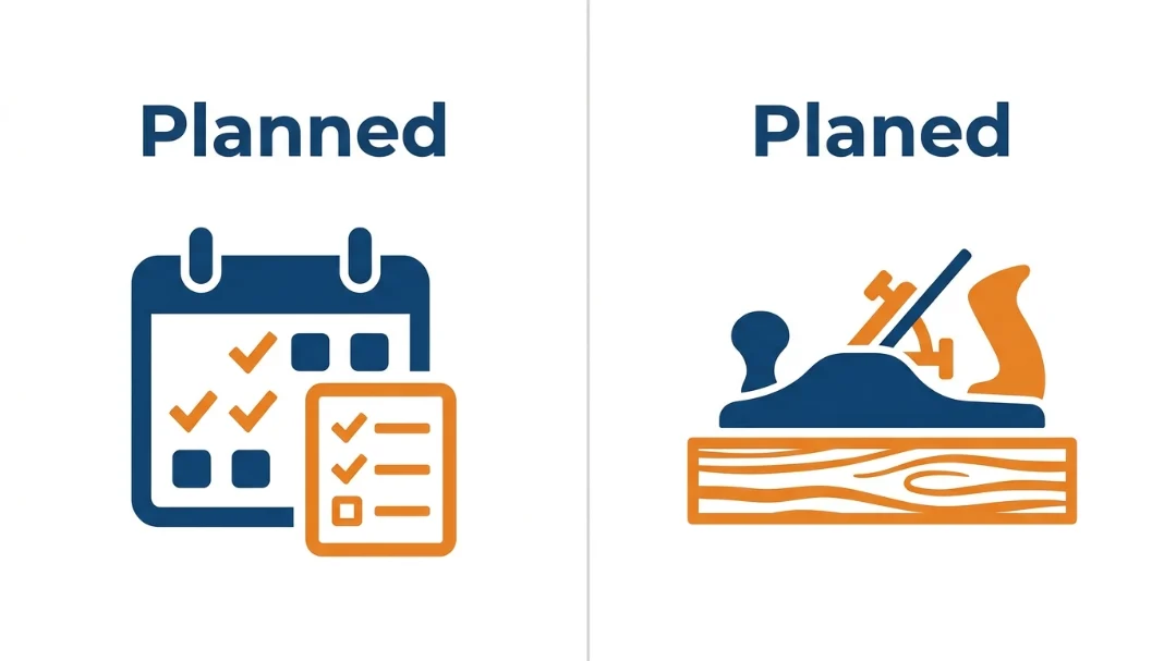 planed vs planned
