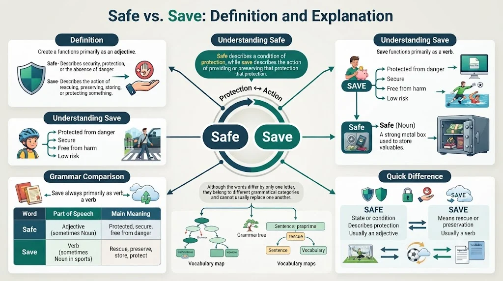 safe vs save Definition and Explanation
