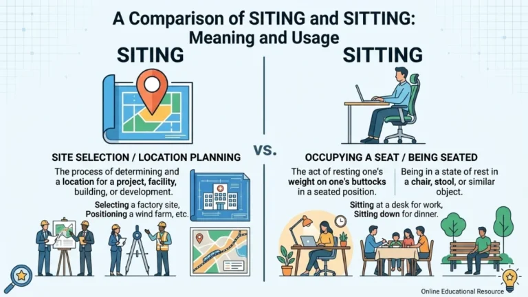 siting or sitting