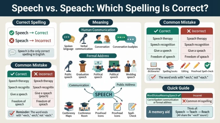 speech vs speach