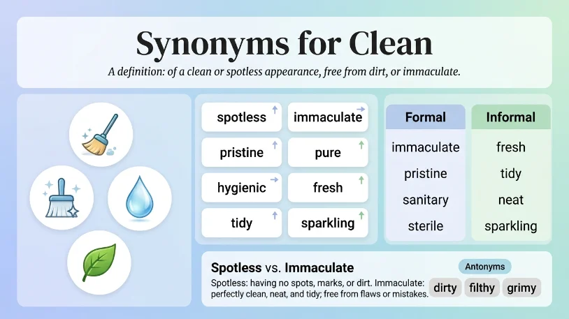 synonyms for clean