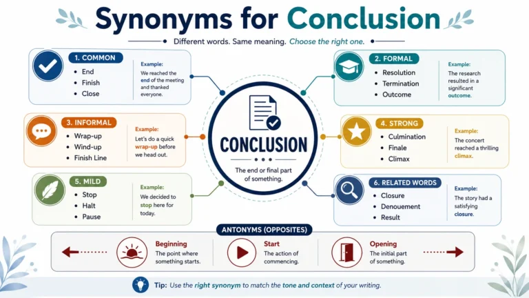 synonyms for conclusion