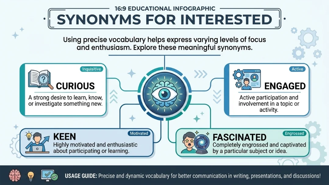 synonyms for interested