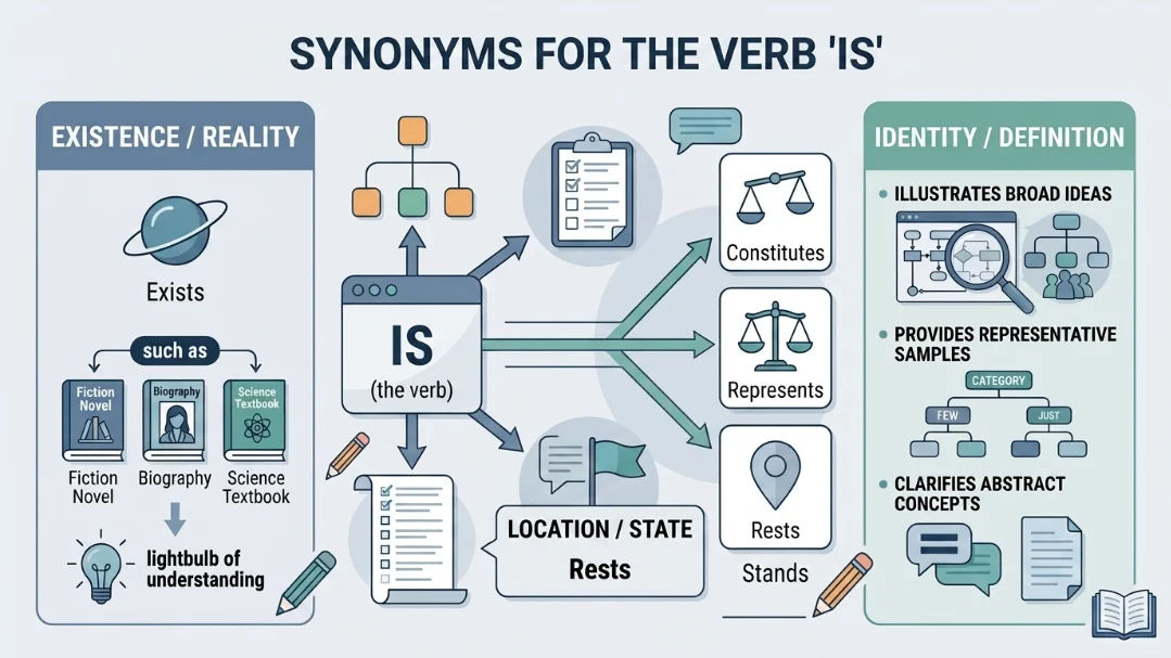 synonyms for is