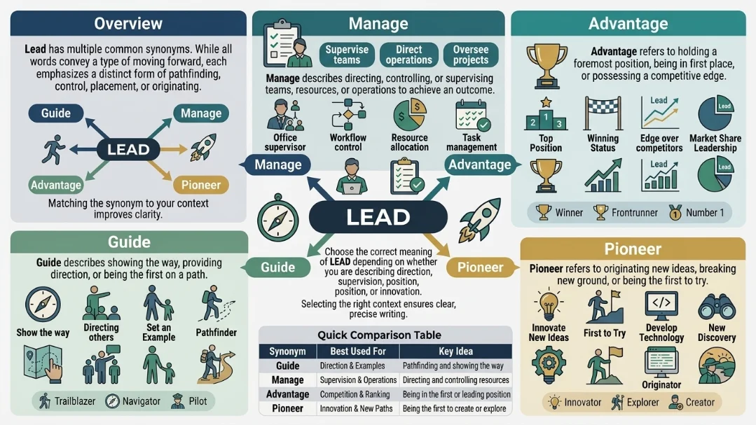 synonyms for lead