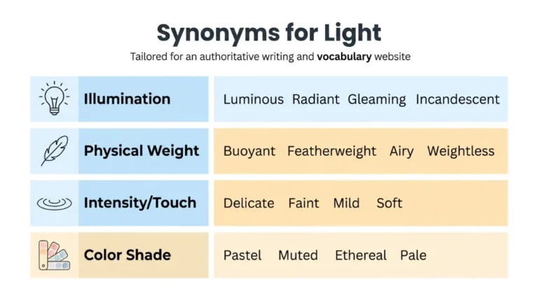 synonyms for light