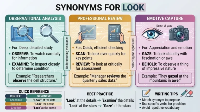 synonyms for look