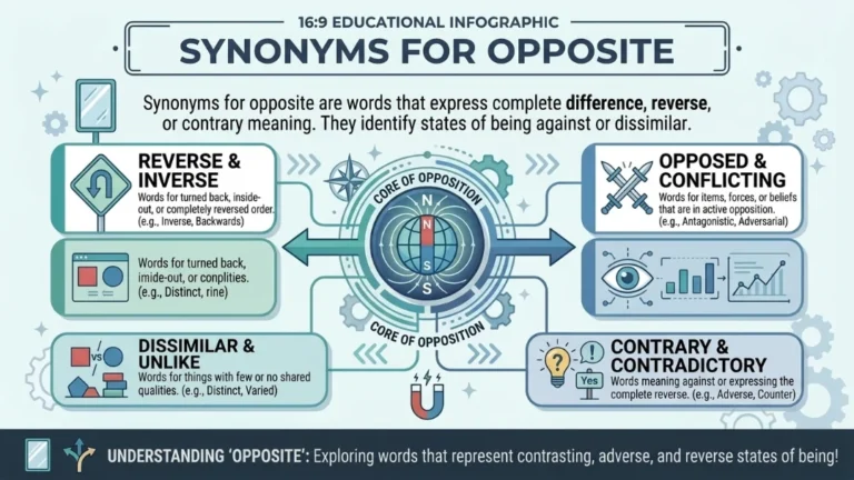 synonyms for opposite