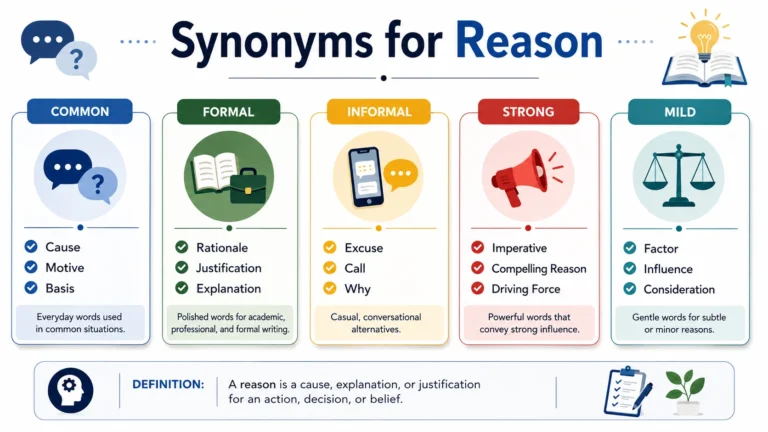 synonyms for reason