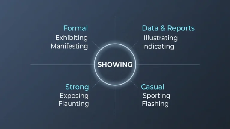 Synonyms for Showing| Meaning, Examples and Better Word Choices