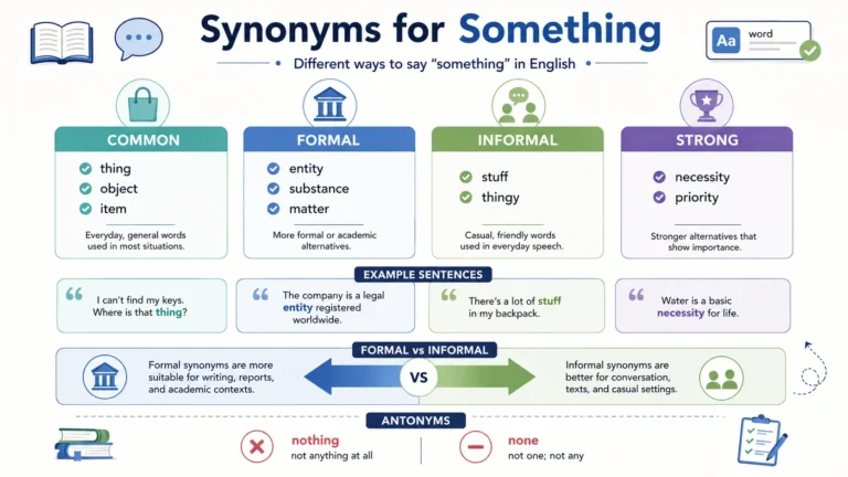 synonyms for something
